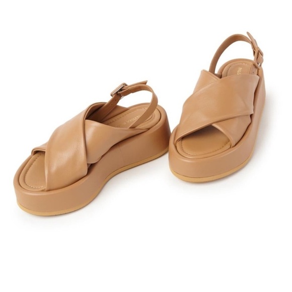 PALOMA BARCELO BASIMA BABY CALF CAMEL Sandals - Picture 1 of 12